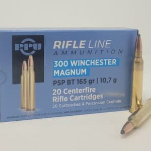 Prvi PPU 300 Winchester Magnum Ammunition PP3002 165 Grain Pointed Soft Point Boat Tail 20 rounds
