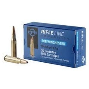 Prvi PPU 308 Win Ammunition PP3081 150 Grain Soft Point 20 Rounds