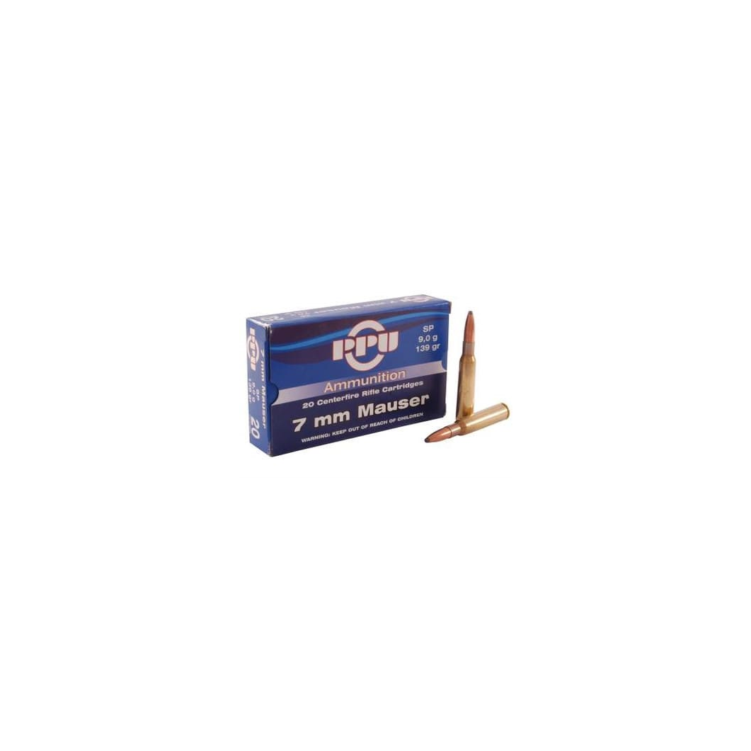 Prvi PPU 7mm Mauser Ammunition 7x57mm PP7 139 Grain Soft Point 20 rounds - Image 2