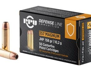 Prvi PPU 357 Mag Ammunition Handgun PPD357 158 Grain Jacketed Hollow Point 50 Rounds