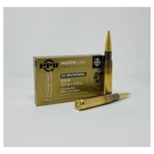 Prvi PPU 50 BMG Ammunition PPM50 725 Grain Full Metal Jacket 5 Rounds