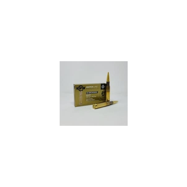 Prvi PPU 50 BMG Ammunition PPM50 725 Grain Full Metal Jacket 5 Rounds - Image 2