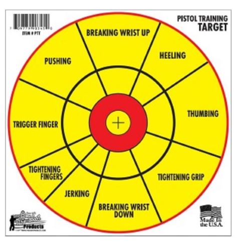 SPLATTER SHOT TARGET 12" - BULLSEYE PISTOL TRAINING 6PK