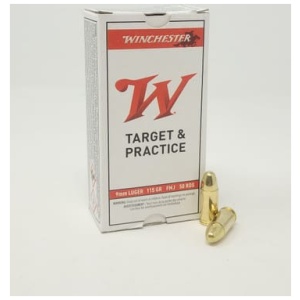 Winchester 9mm Luger Ammunition Q4172X 115 Grain Full Metal Jacket 50 Rounds