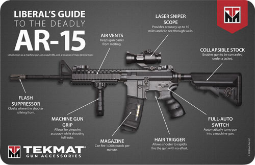 TEKMAT ARMORERS BENCH MAT - 11"X17" AR-15 LIBERAL'S GUIDE