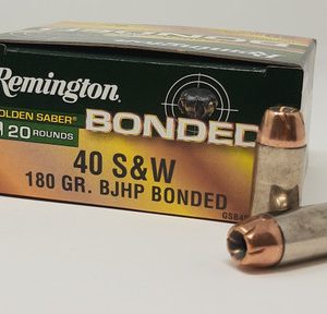 Remington Golden Saber Bonded 40 S&W R29365 180 Grain Jacketed Hollow Point 20 Rounds