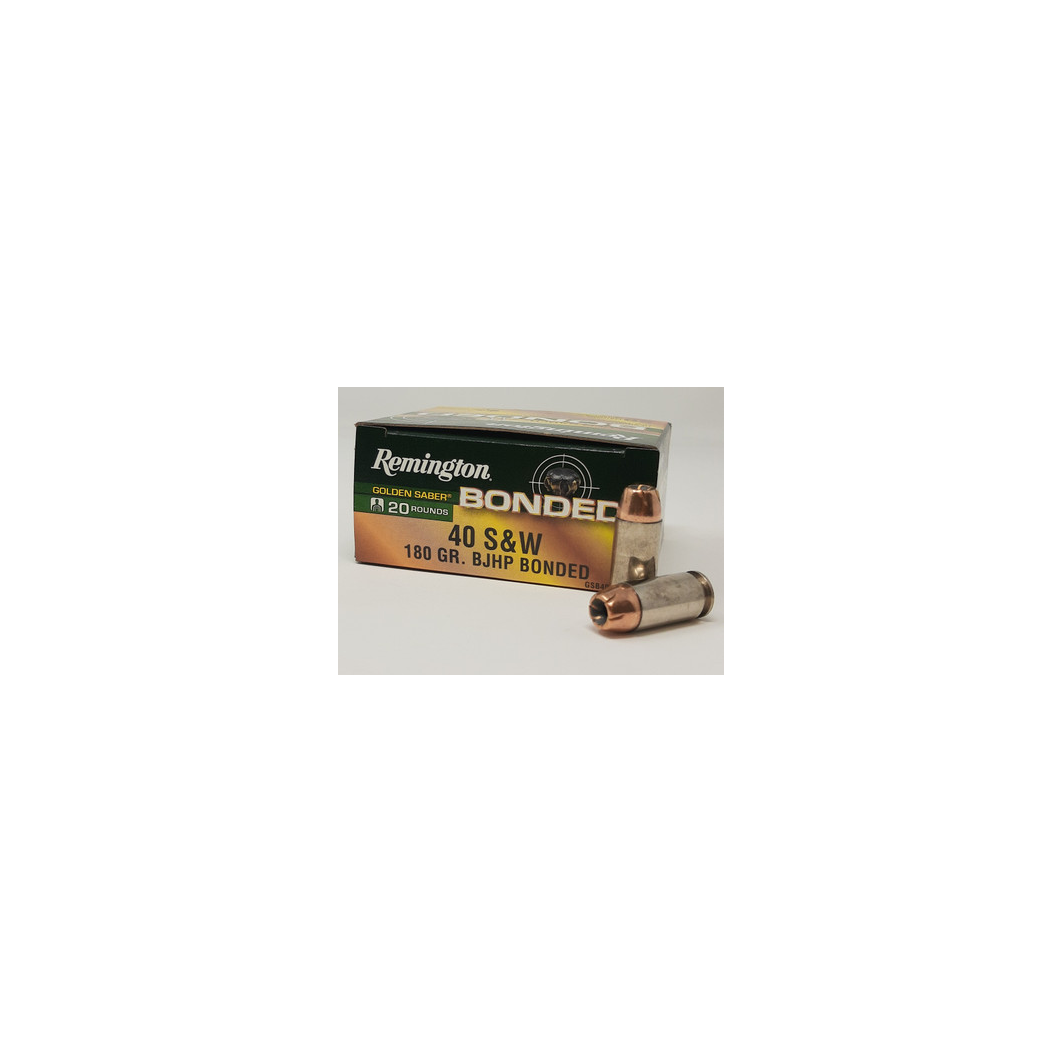 Remington Golden Saber Bonded 40 S&W R29365 180 Grain Jacketed Hollow Point 20 Rounds - Image 2