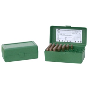 MTM AMMO BOX WSM & 45/70 - 50-ROUNDS FLIP TOP STYLE GREEN
