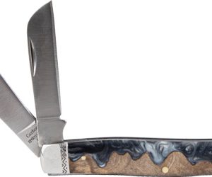 ABKT ROPER LAHAR SERIES 3BLADE - STOCKMAN 3.25" WOOD RESIN HNDL