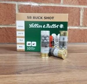 Sellier & Bellot 12 Gauge Ammunition SB12BSI 2-3/4" 1 Buckshot 12 Pellets 10 rounds
