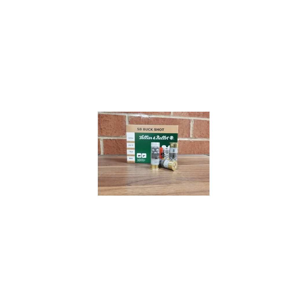 Sellier & Bellot 12 Gauge Ammunition SB12BSI 2-3/4" 1 Buckshot 12 Pellets 10 rounds - Image 2