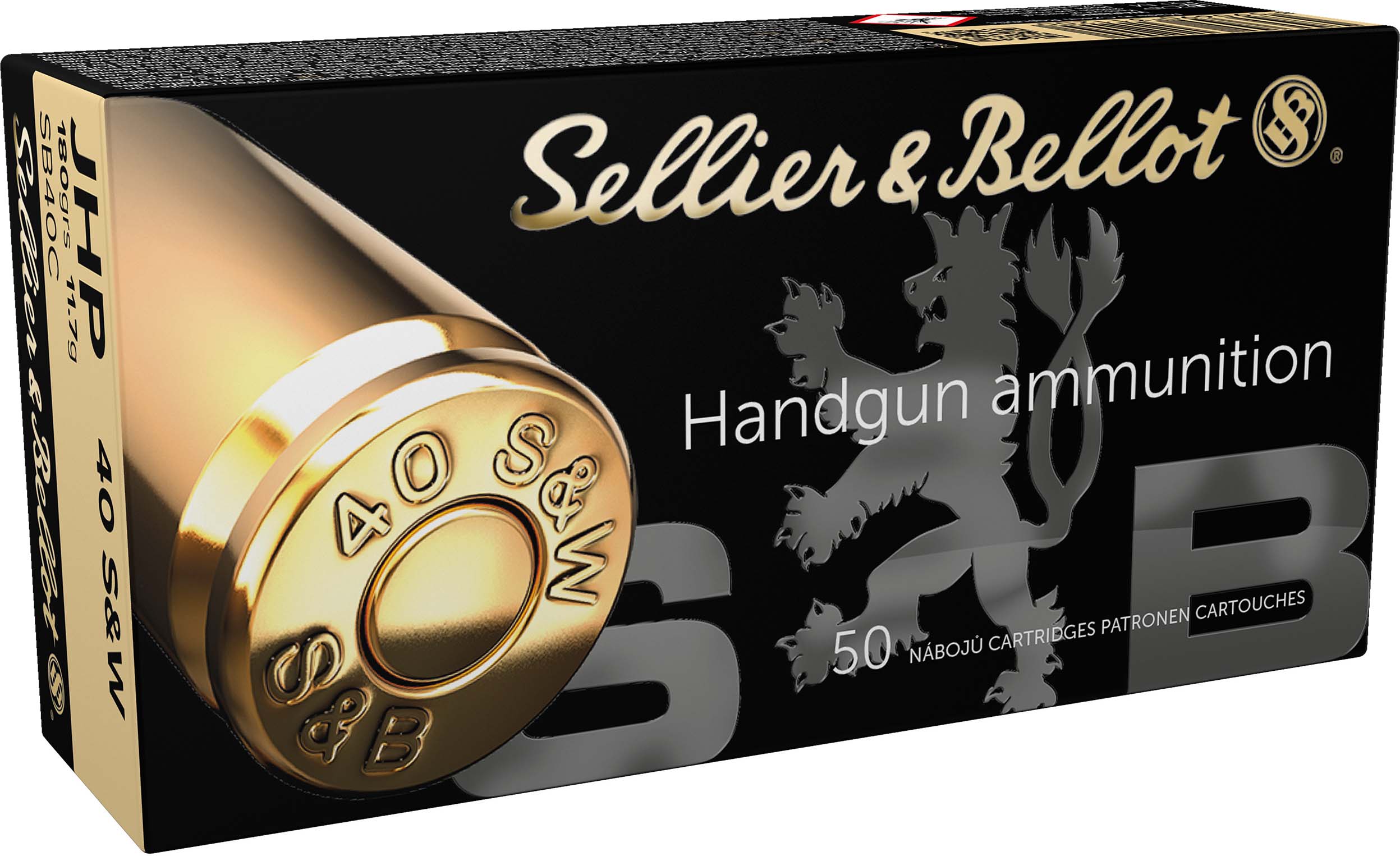 S&B 40SW 180GR JHP 50RD