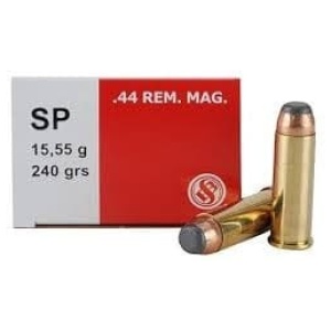 Sellier & Bellot 44 Remington Magnum Ammunition SB44A 240 Grain Soft Point 50 rounds