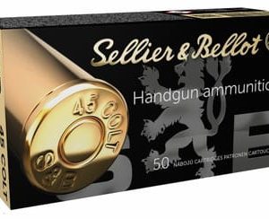 Sellier & Bellot 45 Colt Ammunition SB45F 230 Grain Jacketed Hollow Point 50 Rounds
