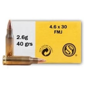 Sellier & Bellot 4.6x30mm Ammunition SB46A 40 Grain Full Metal Jacket 40 Rounds