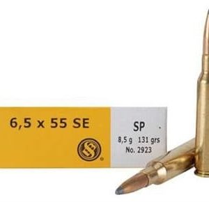 Sellier & Bellot Ammunition 6.5x55mm Swedish Mauser 131 Grain Soft Point SB6555A 20 Rounds