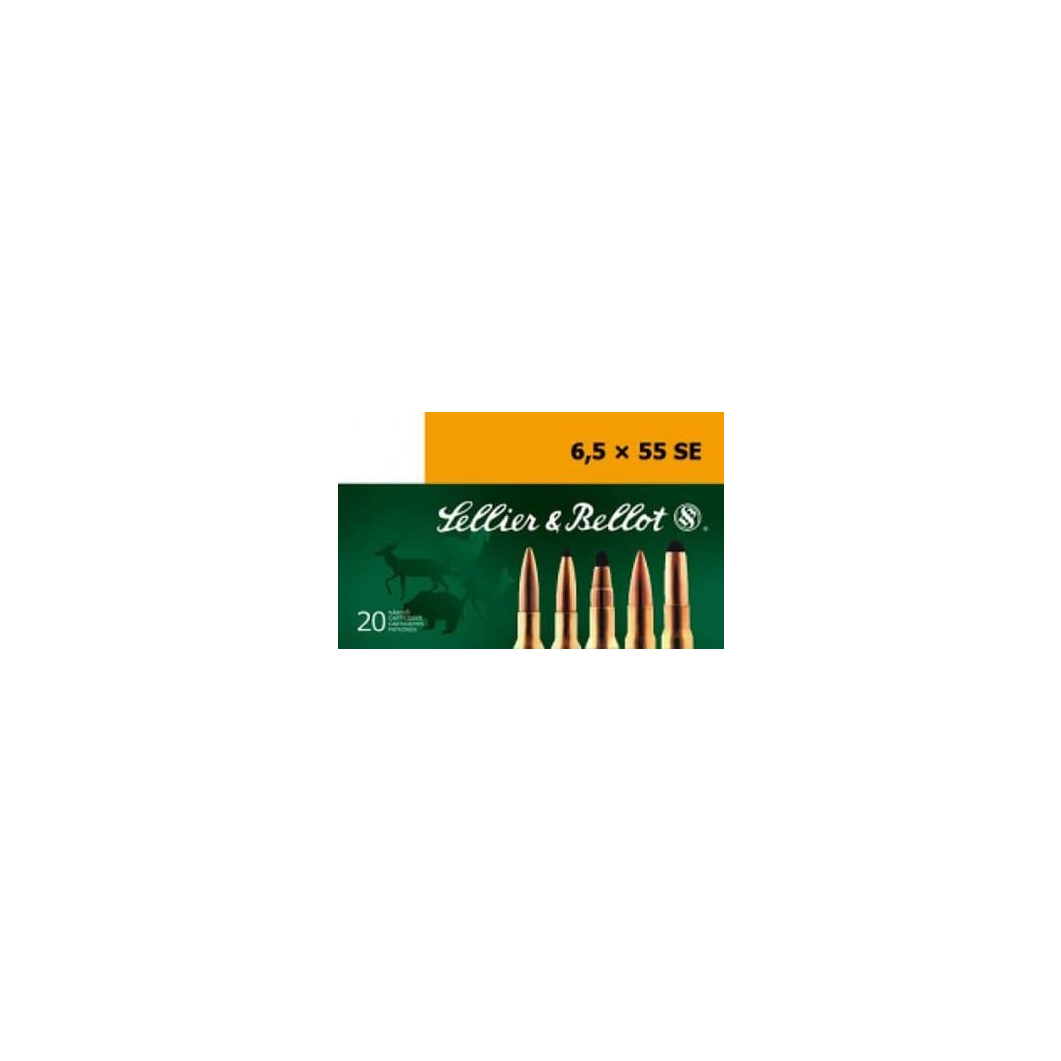 Sellier & Bellot 6.5x55 Swedish Ammunition SB6555C 140 Grain Full Metal Jacket 20 Rounds - Image 2