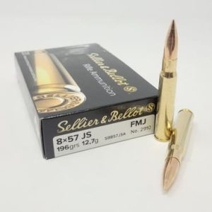 Sellier & Bellot 8x57 JS Ammunition SB857JSA 196 Grain Full Metal Jacket 20 Rounds