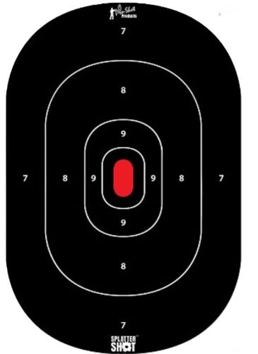 SPLATTER SHOT TARGET 12"X18" - SILHOUETTE SPLATTER SHOT 8PK