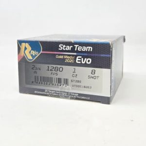 Rio 12 Gauge Ammunition Star Team Evo ST288CASE 2-3/4" 1oz #8 shot 1280FPS CASE 250 rounds