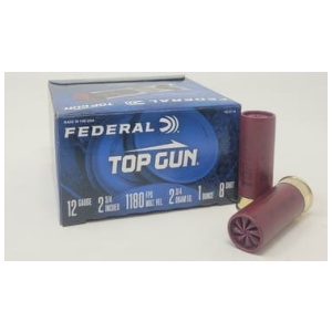 Federal 12 Gauge Ammunition Top Gun TG1218 2-3/4" 8Shot 1oz 1180fps Case of 250 Rounds