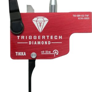 TRIGGERTECH TIKKA SINGLE STAGE - BLACK DIAMOND FLAT BLACK/RED