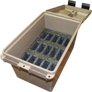 MTM TACTICAL MAGAZINE CAN - DARK EARTH HOLDS 15 AR-15 MAGS