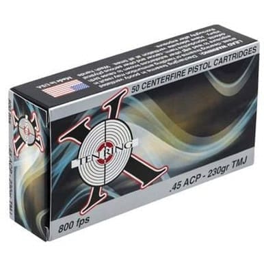 Ten Ring 45 Auto Ammunition 230 Grain Total Metal Jacket 50 rounds
