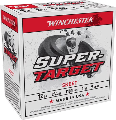 WINCHESTER TARGET 12GA 2.75" - 1OZ #9 1180FPS 250RD CASE LOT