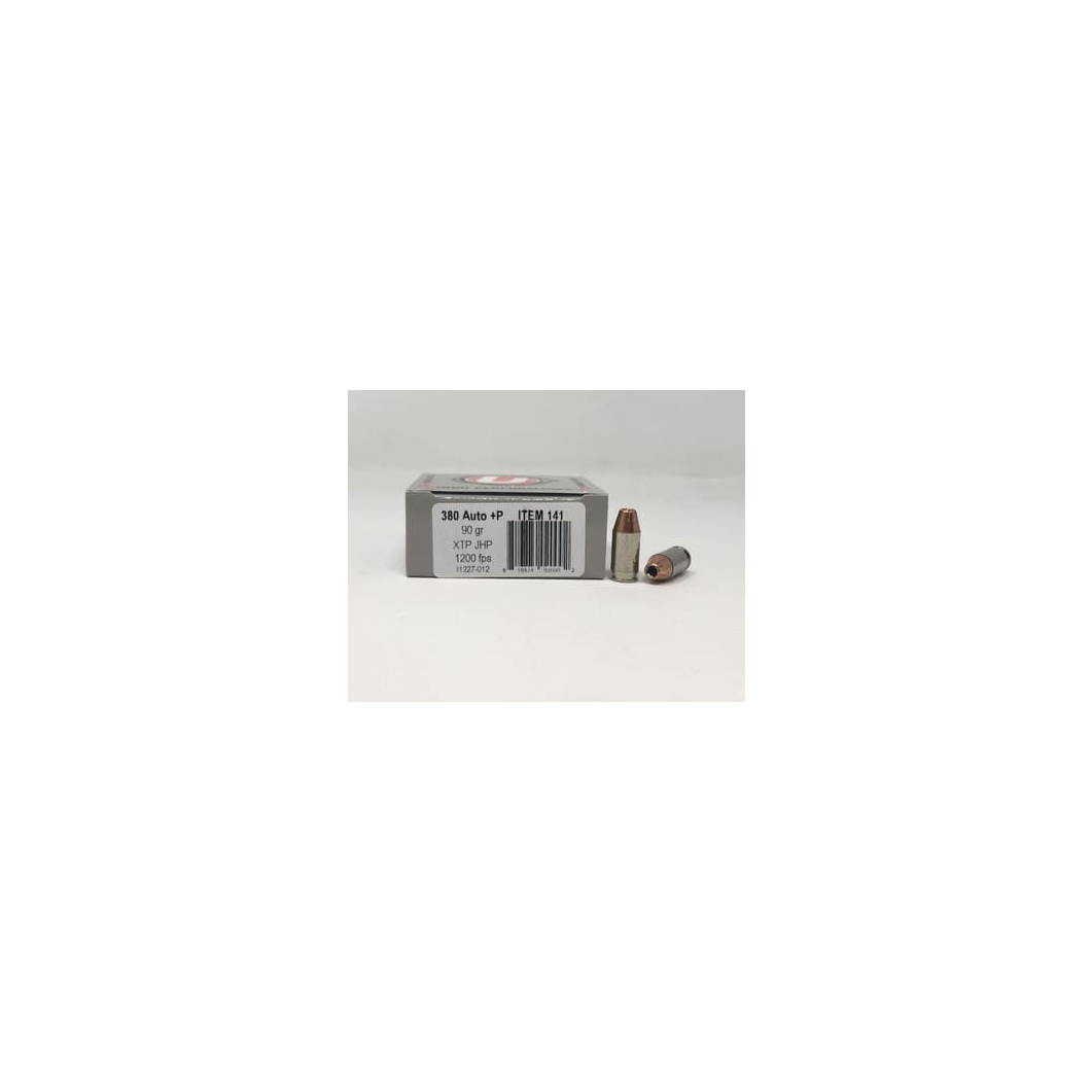 Underwood 380 Auto +P Ammunition 90 Grain XTP Jacketed Hollow Point UW141 20 Rounds - Image 2