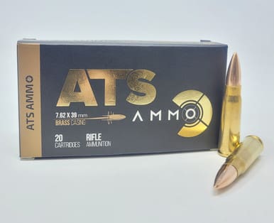 ATS 7.62x39mm Ammunition XFORCE76239MM124 124 Grain Full Metal Jacket 20 Rounds