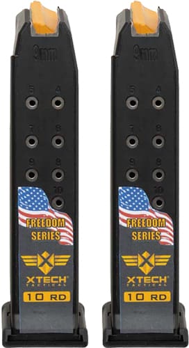 XTECH TACTICAL MAGAZINE FOR - GLOCK 19 10RD FREEDOM 2 PACK