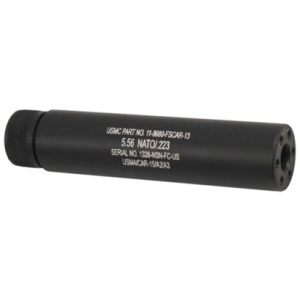 GUNTEC AR15 FAKE SUPPRESSOR - 5.5" 1/2X28 THREADS BLACK