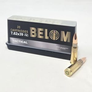 Belom 7.62x39 Ammunition BEL76239FMJ 123 Grain Full Metal Jacket 20 Rounds