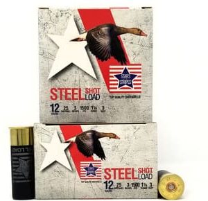 Stars and Stripes 12 Gauge CP33201 3" #3 Shot 1-1/8 oz 1500FPS Case of 250 Rounds
