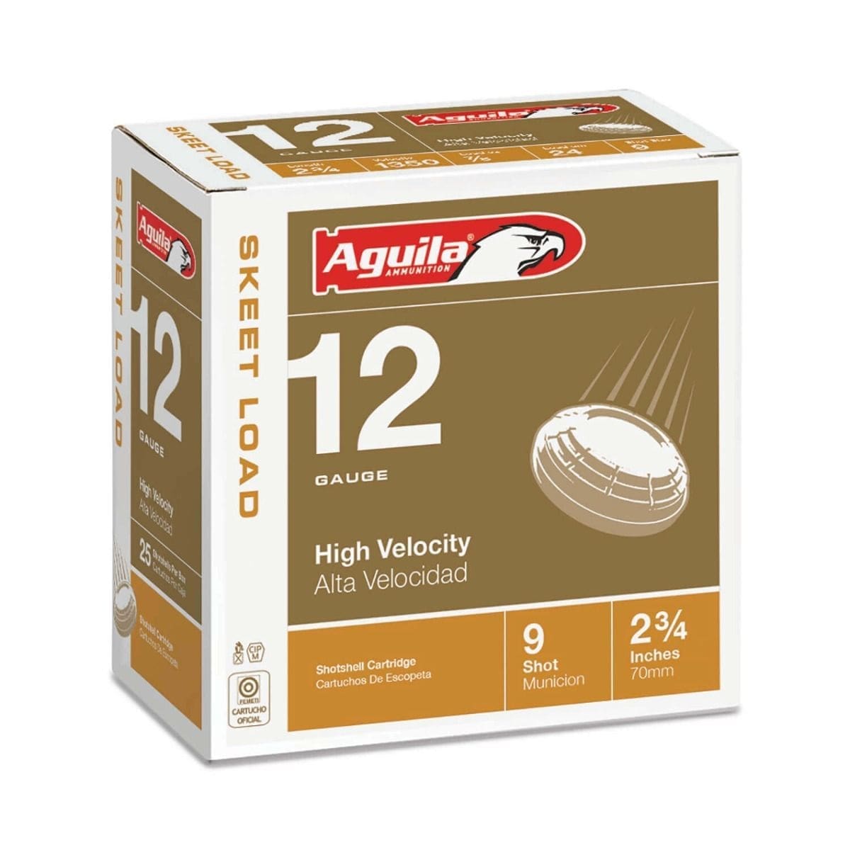 Aguila Ammunition Target 12ga Birdshot 2.75 inch Shotgun Shells - #9 Shot | 7/8oz | 1350 fps | 25rd Box