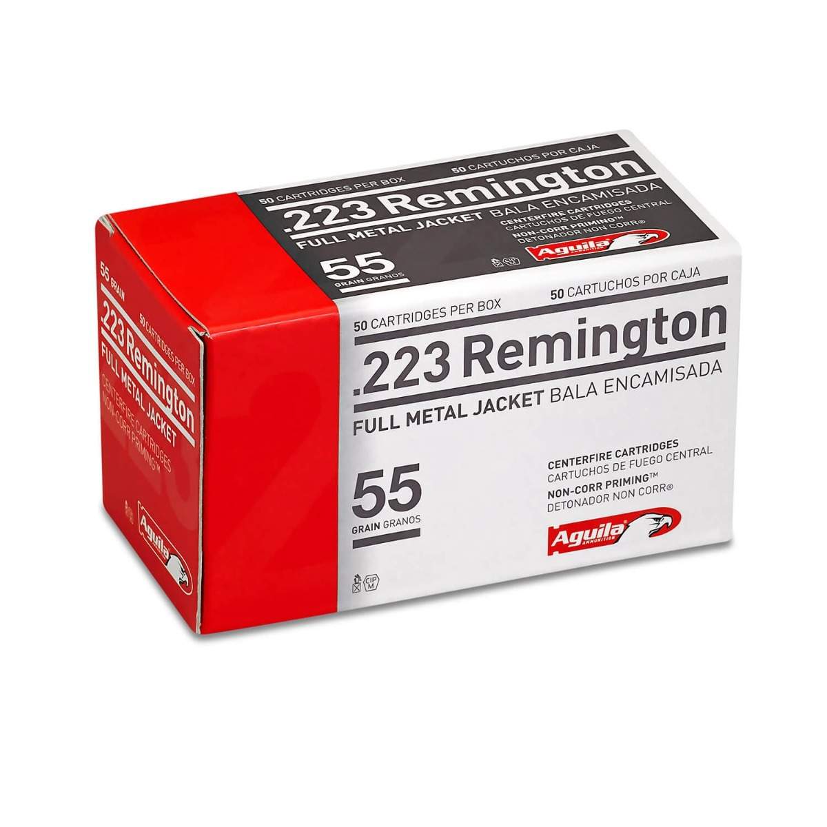 Aguila Ammunition .223 Rem Rifle Ammo - 55 Grain | FMJ | 1000rd Case