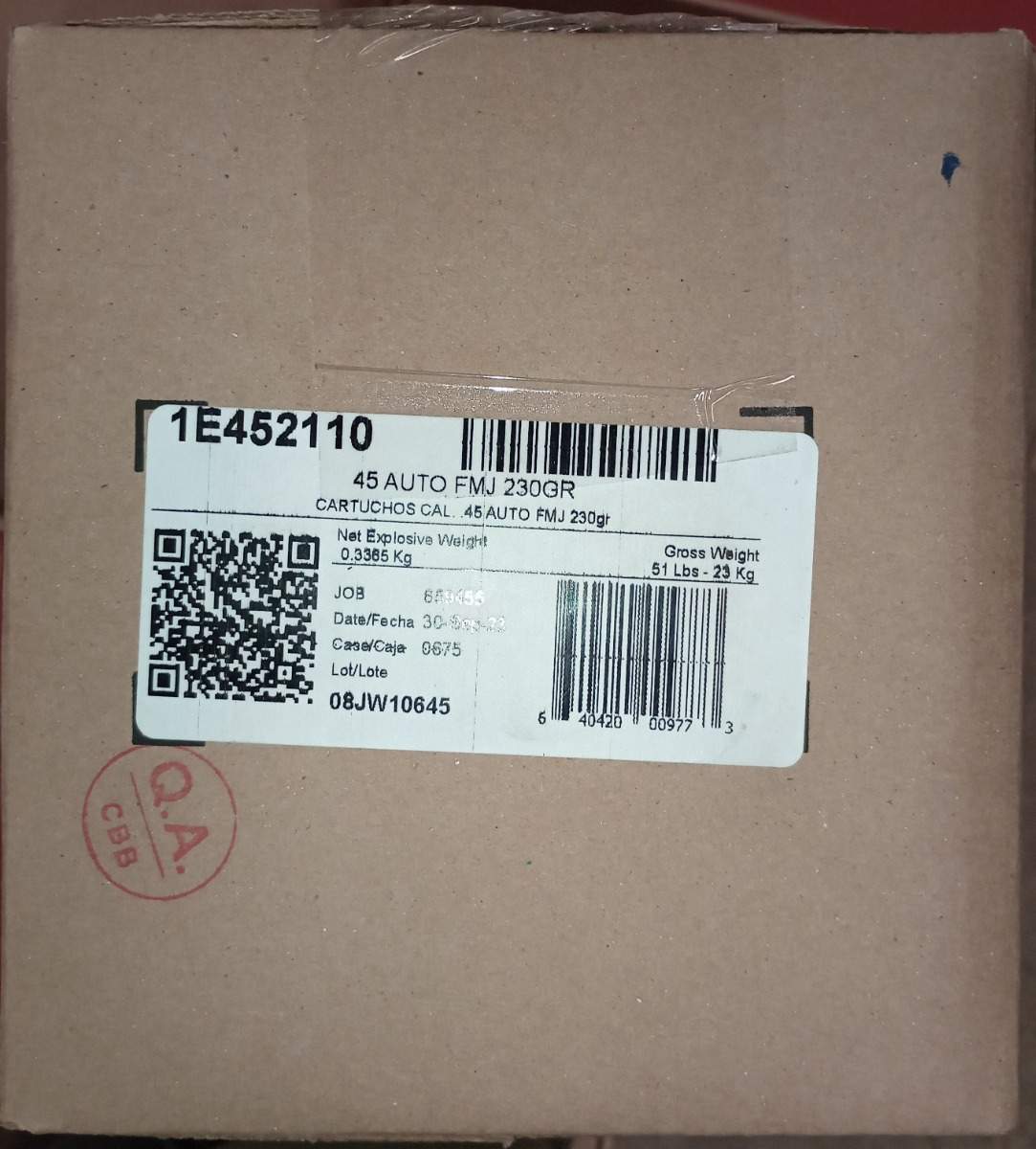 Aguila Ammunition .45 Auto Handgun Ammo - 230 Grain | FMJ | 1000rd Case