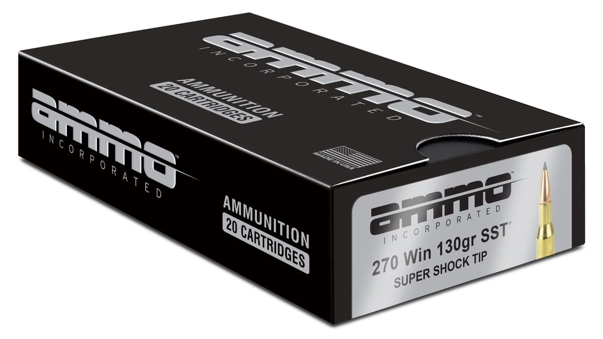 Ammo Inc Signature Hunt .270 Win Rifle Ammo - 130 Grain | Super Shock Tip | 20rd Box