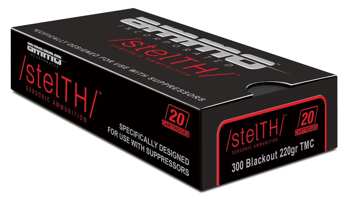 Ammo Inc stelTH Subsonic .300 Blackout Rifle Ammo - 220 Grain | TMC | 20rd Box