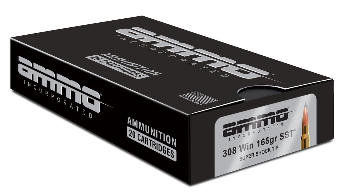 Ammo Inc Signature Hunt .308 Win Rifle Ammo - 165 Grain | Super Shock Tip | 20rd Box