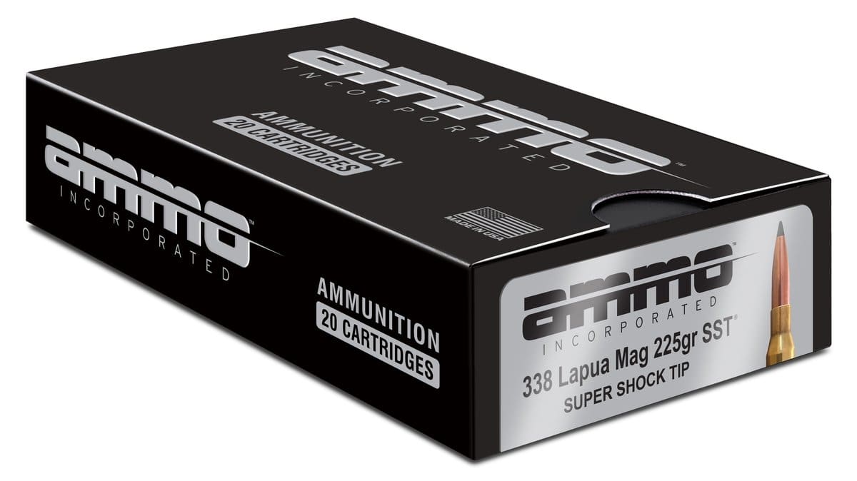 Ammo Inc Signature Hunt .338 LAPUA Magnum Rifle Ammo - 225 Grain | Super Shock Tip | 20rd Box