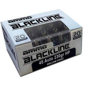 Ammo Inc BlackLine .45 ACP Handgun Ammo - 230 Grain | JHP | 20rd Box