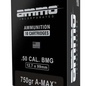 Ammo Inc Signature .50 BMG Rifle Ammo - 750 Grain | A-MAX | 10rd Box