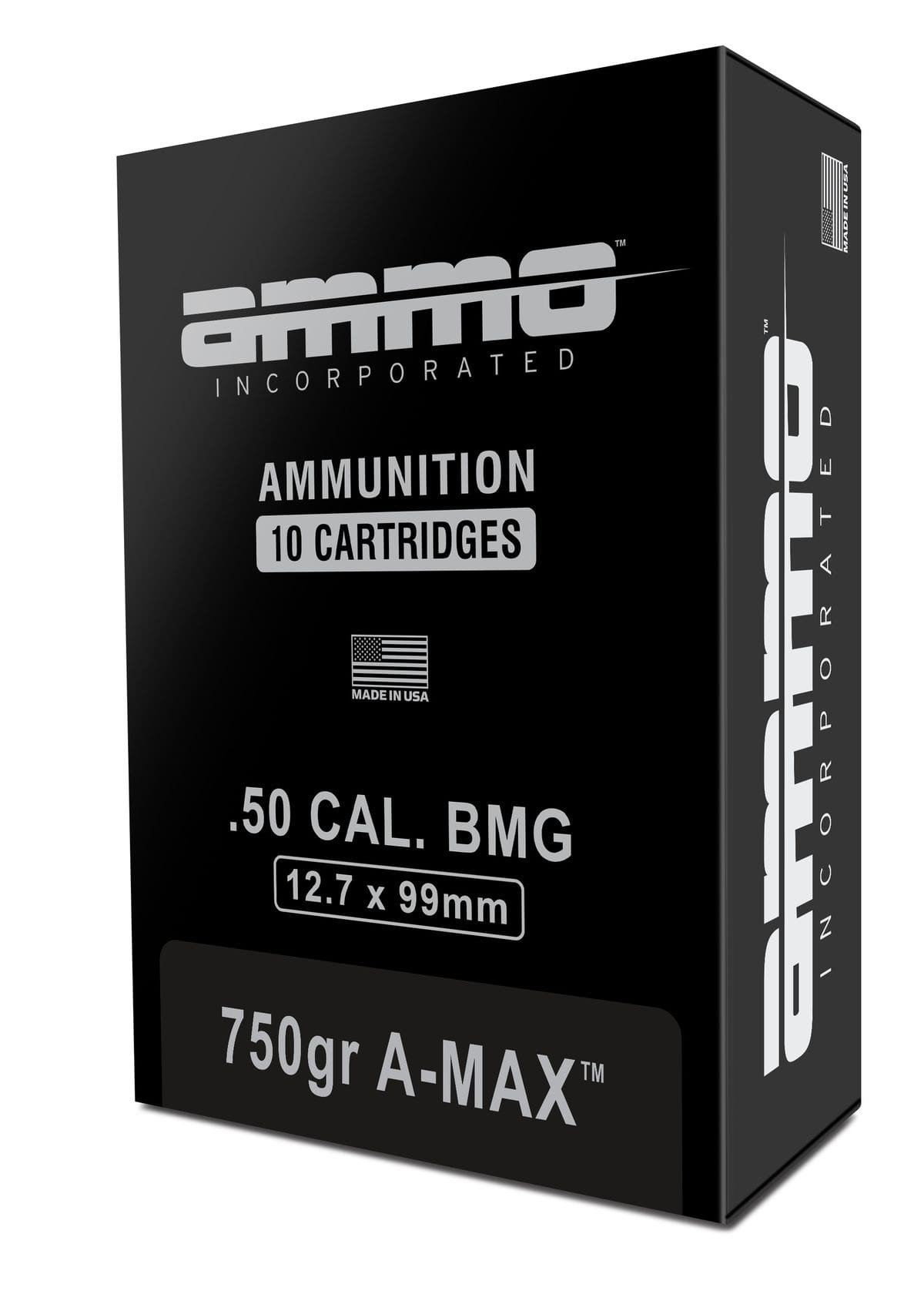 Ammo Inc Signature .50 BMG Rifle Ammo - 750 Grain | A-MAX | 10rd Box