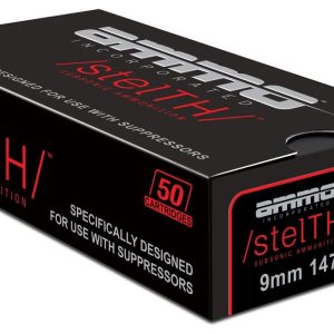 Ammo Inc stelTH Subsonic 9mm Luger Handgun Ammo - 147 Grain | TMC | 50rd Box