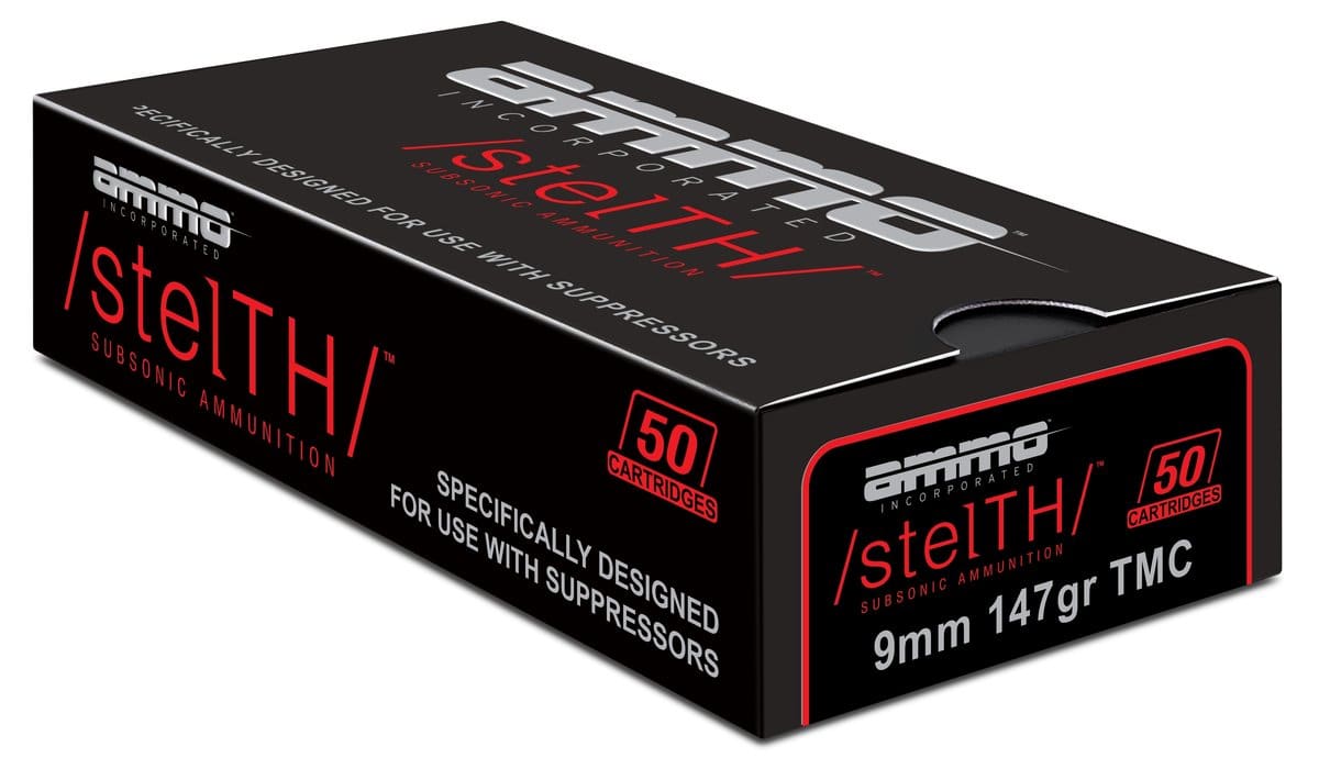 Ammo Inc stelTH Subsonic 9mm Luger Handgun Ammo - 147 Grain | TMC | 50rd Box