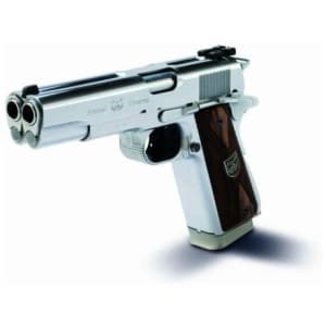 Arsenal Firearms AF2011-A1 “Second Century” Double Barrel Pistol - Stainless | .45ACP | 5" Twin Barrels | 7+7 Parallel Mag | Walnut Wood Grips