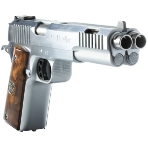 Arsenal Firearms Dueller Prismatic Double Barrel Pistol - Stainless | .45ACP | 6.5" Twin Ported Barrels | 7+7 Parallel Mag | Walnut Grips