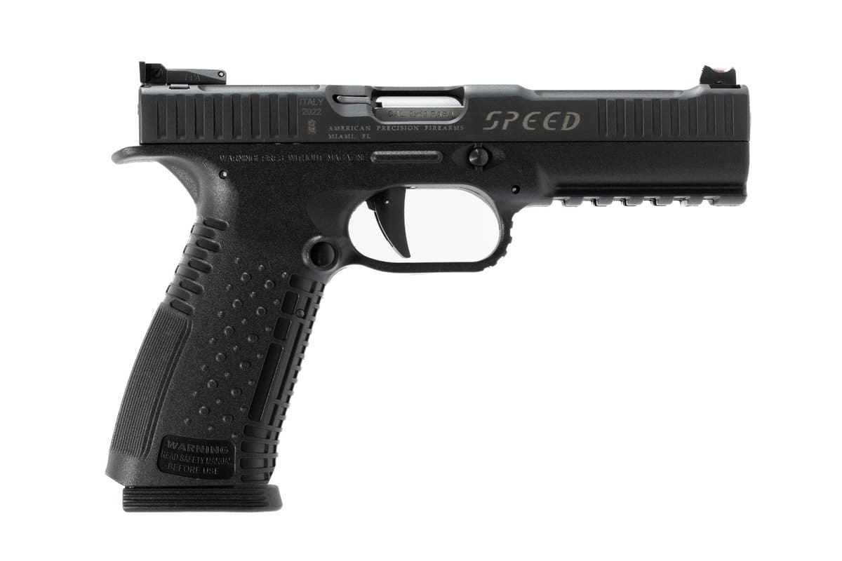 Arsenal Firearms Strike One Speed Pistol - Black | 9mm | 5" Barrel | 2 x 17rd Mags | Competition Straight Trigger | Fiber Optic Front Sight